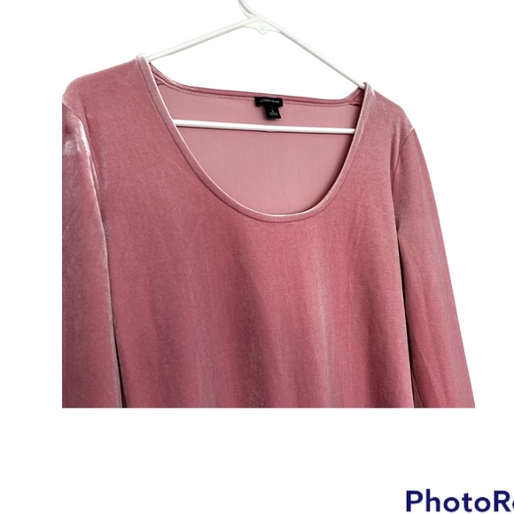 J. CREW | pink velvet velour bodysuit - Picture 2 of 5